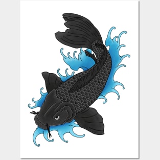 Japanese traditional koi Posters and Art